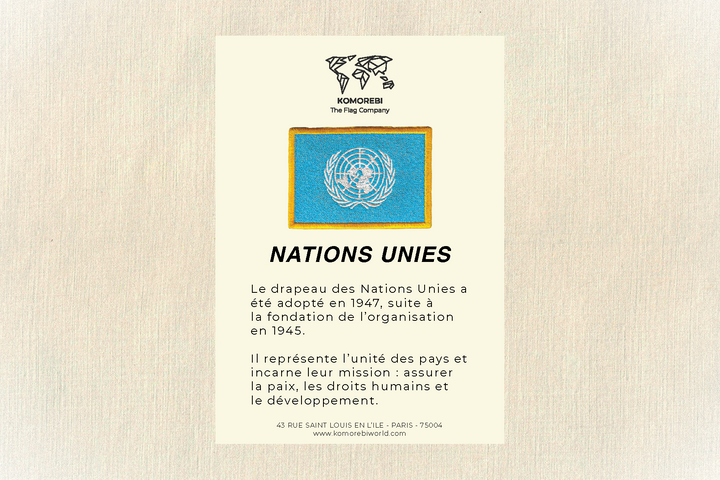 Nations Unies - Drapeau Brodé