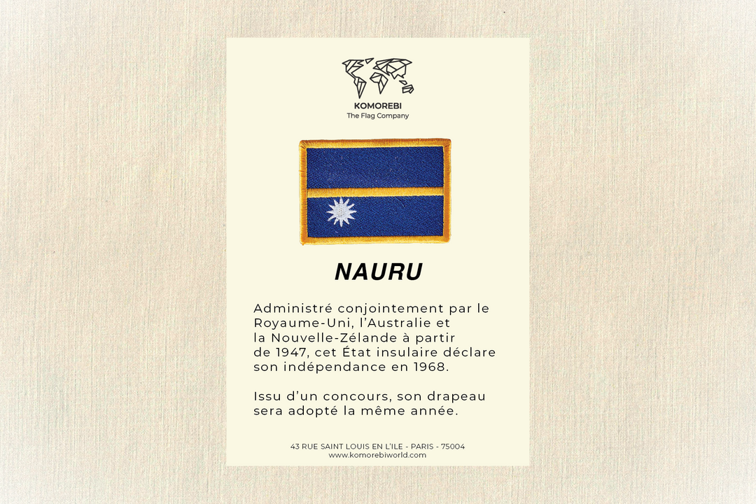 Nauru - Drapeau Brodé