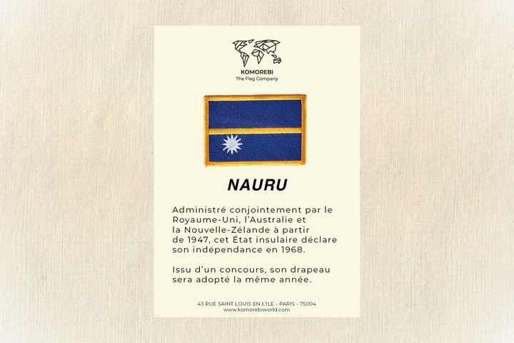 Nauru - Drapeau Brodé