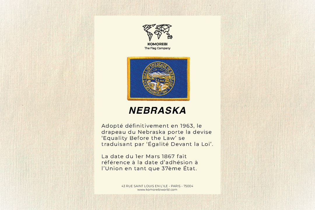 Nebraska - Drapeau Brodé