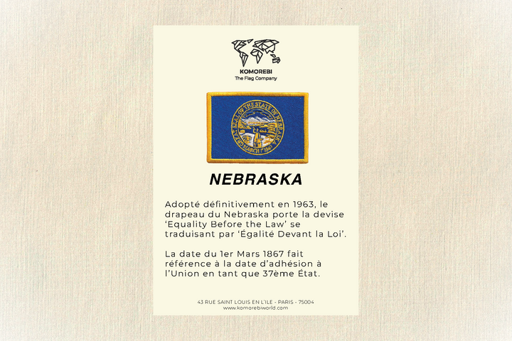 Nebraska - Drapeau Brodé