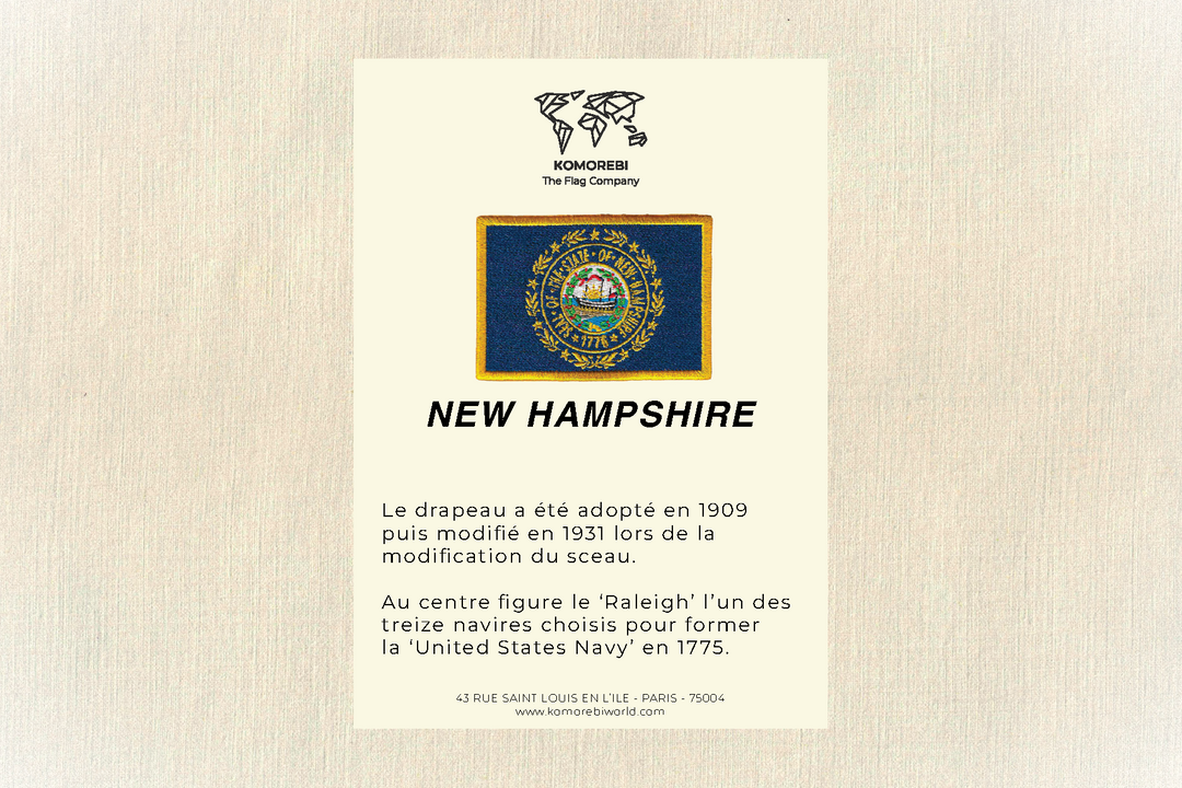 New Hampshire - Drapeau Brodé