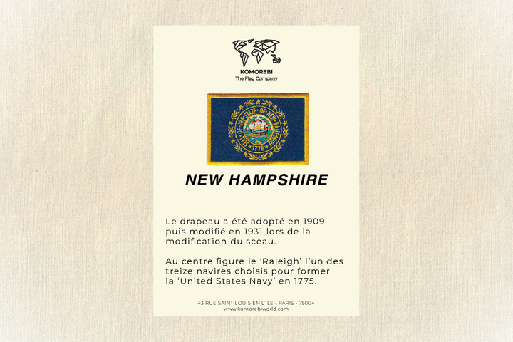 New Hampshire - Drapeau Brodé