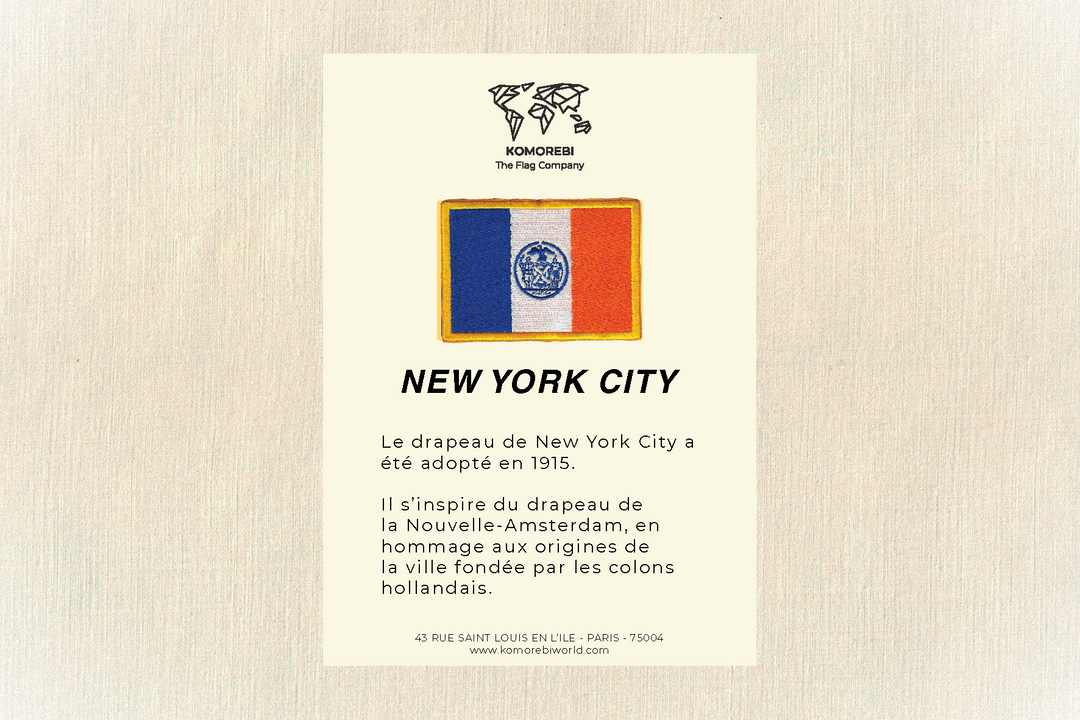 New York City  - Drapeau Brodé