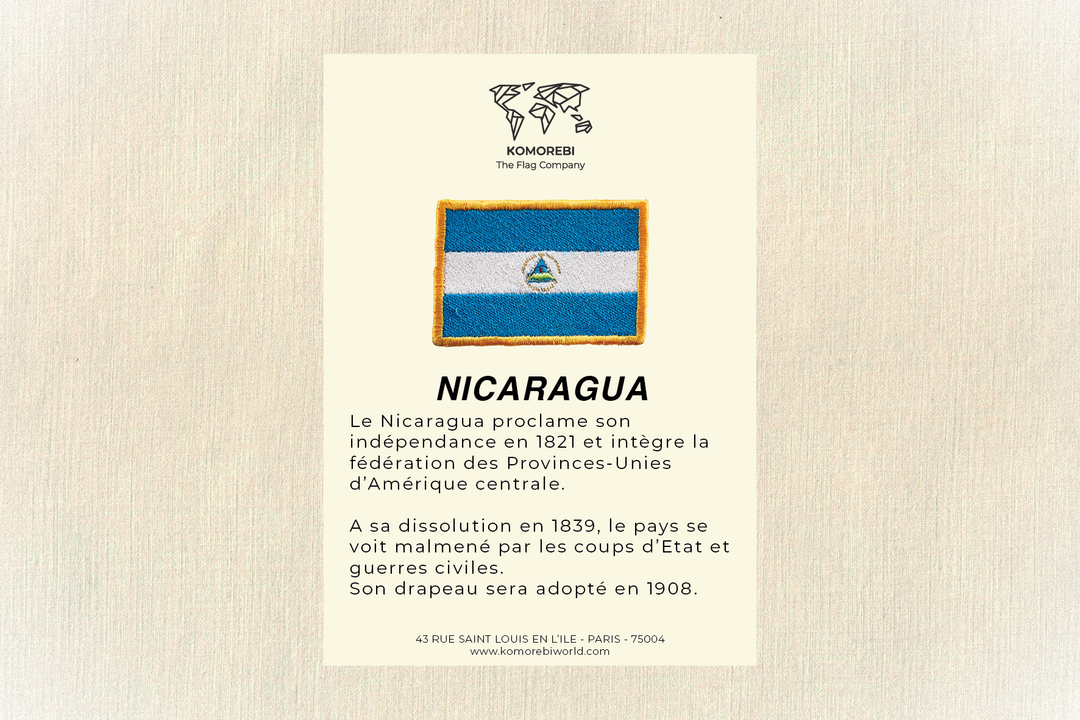 Nicaragua - Drapeau Brodé