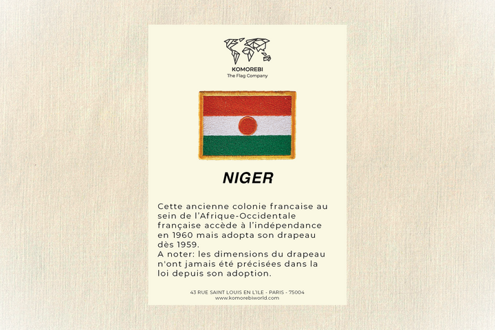 Niger - Embroidered Flag