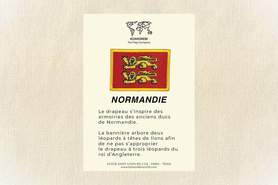 Normandie - Drapeau Brodé