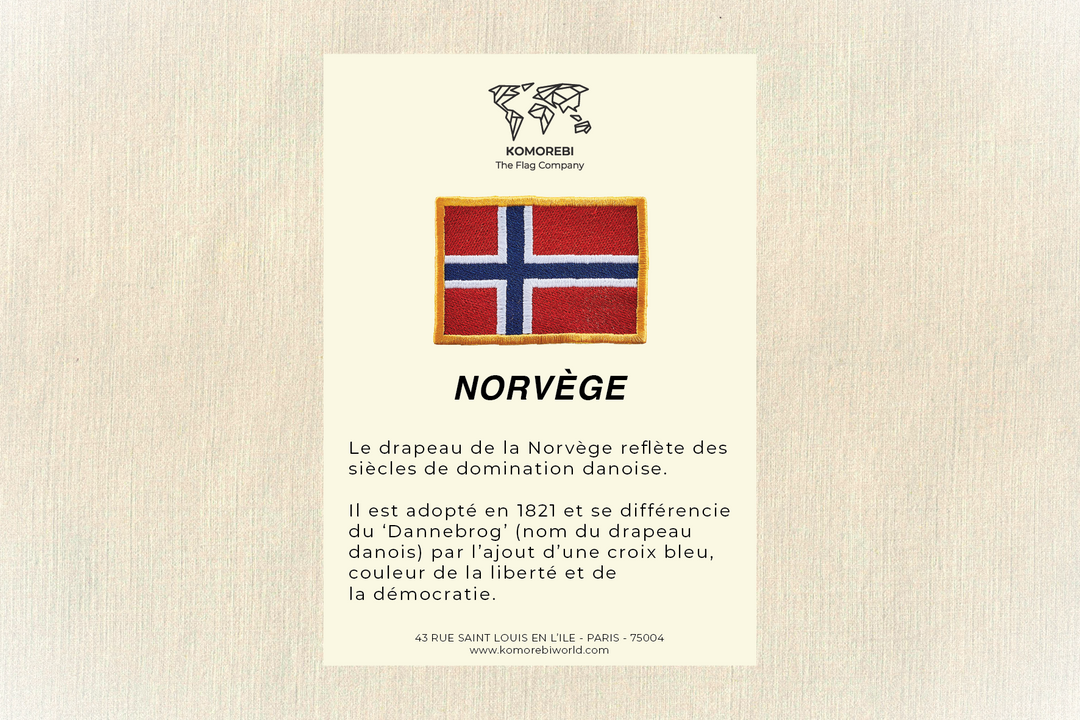 Norvège - Drapeau Brodé