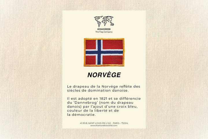 Norvège - Drapeau Brodé