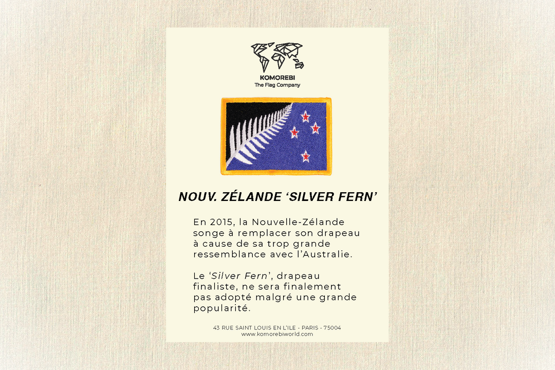 Nouvelle Zélande 'Silver Fern' (Referendum 2015)  - Drapeau Brodé