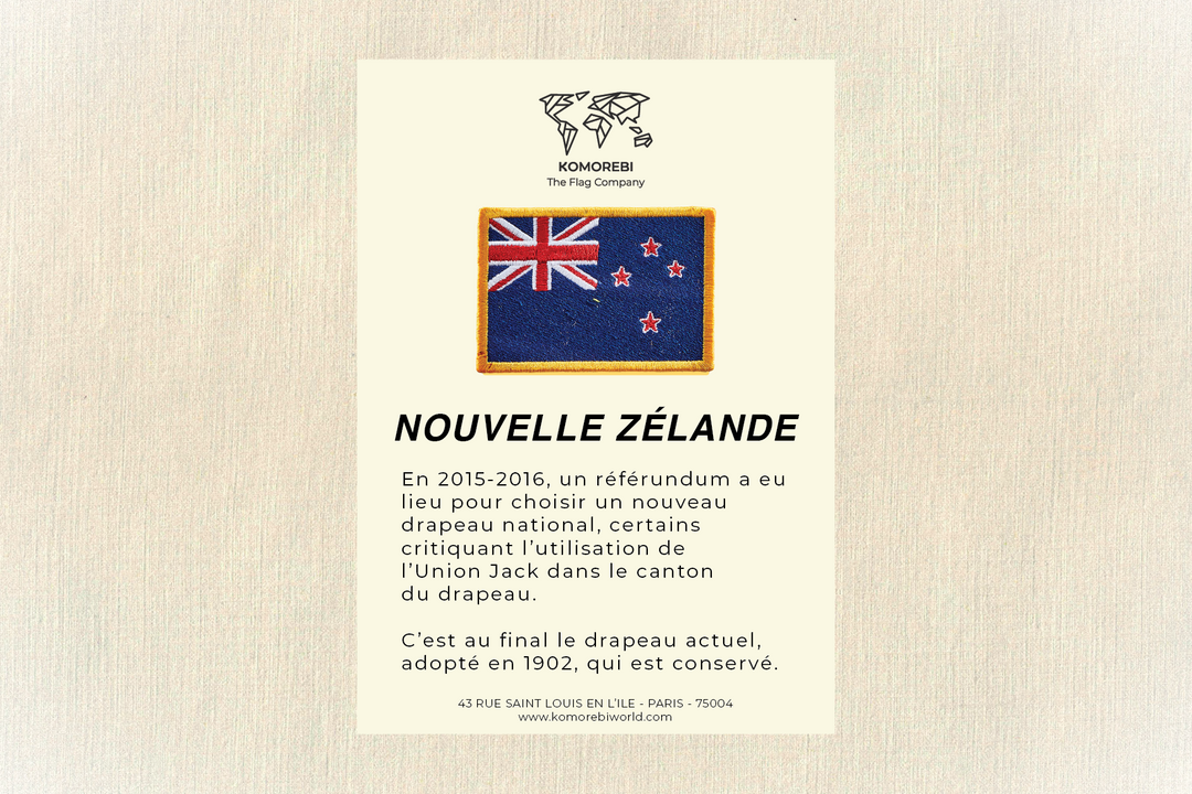 Nouvelle Zélande - Drapeau Brodé