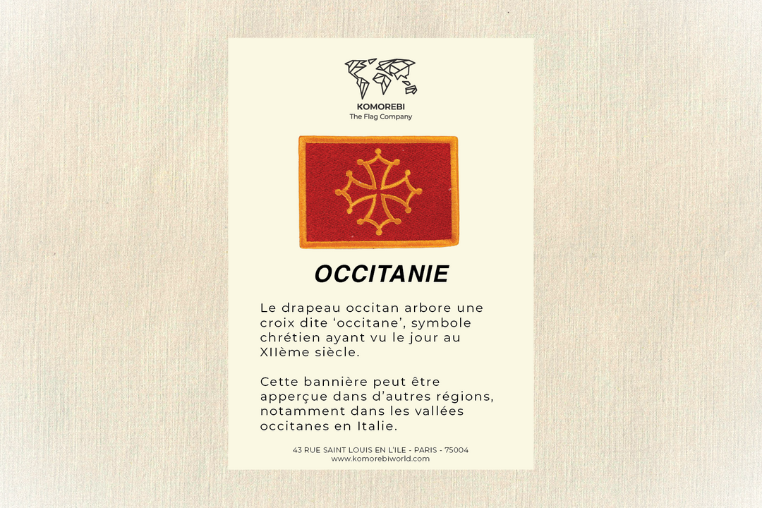 Occitanie - Drapeau Brodé