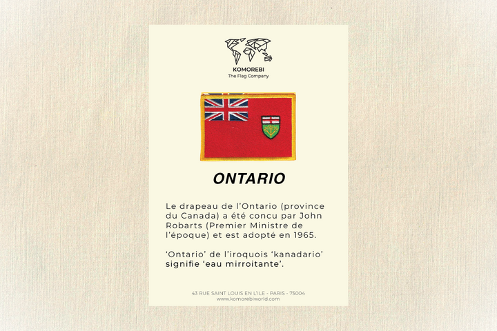 Ontario - Drapeau Brodé