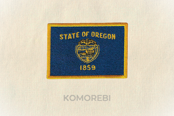 Oregon - Besticktes Flagge