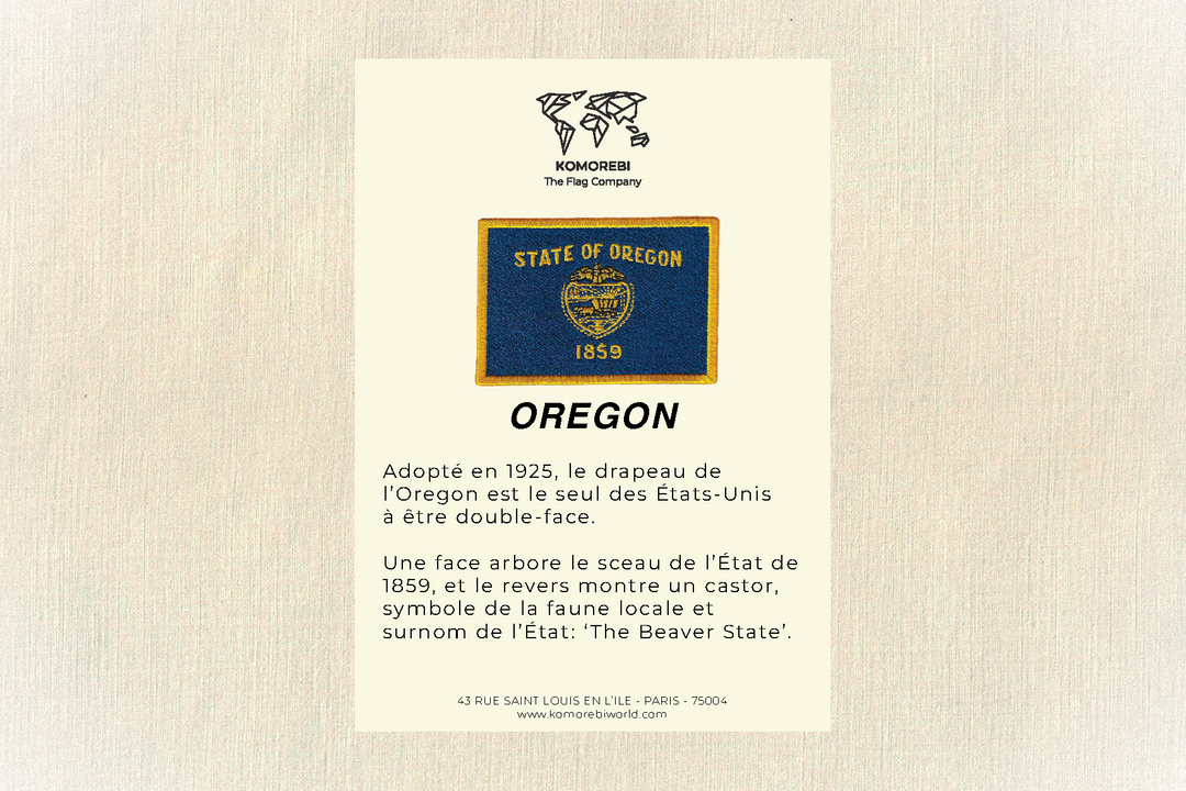 Oregon - Besticktes Flagge