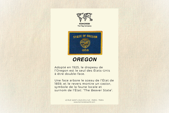 Oregon - Besticktes Flagge
