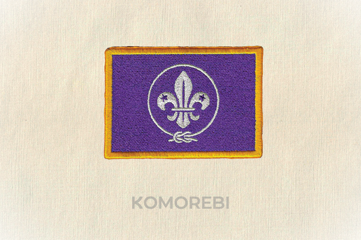 Organisation Mondial Des Scouts - Drapeau Brodé