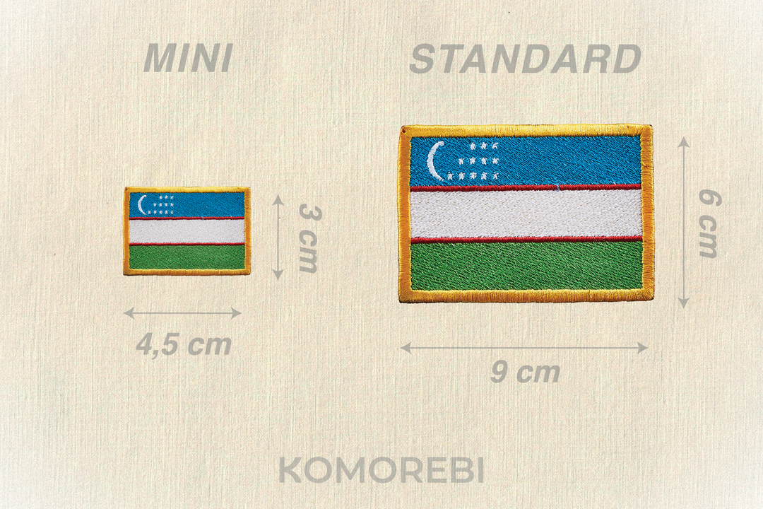 Ouzbékistan - Drapeau Brodé