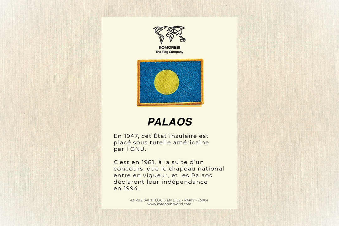Palaos - Drapeau Brodé