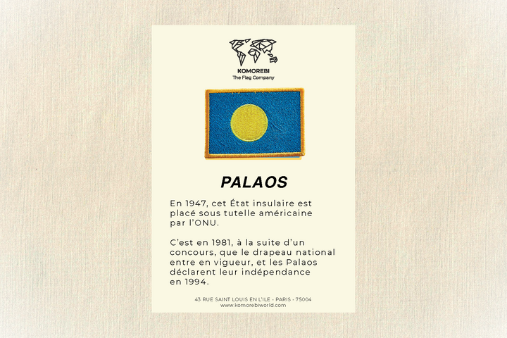 Palaos - Drapeau Brodé