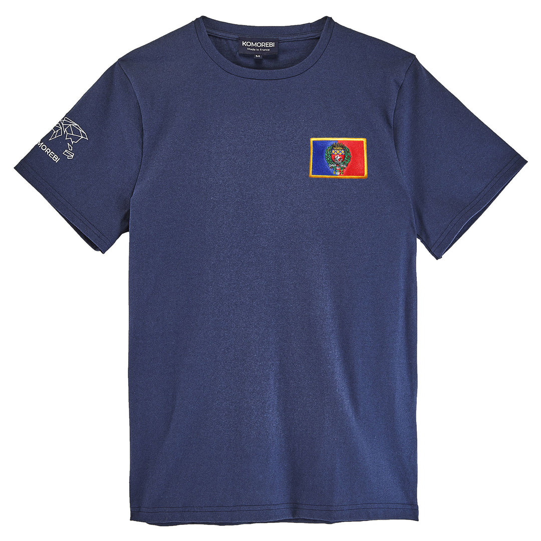 T-shirt drapeau Komorebi Paris Bleu