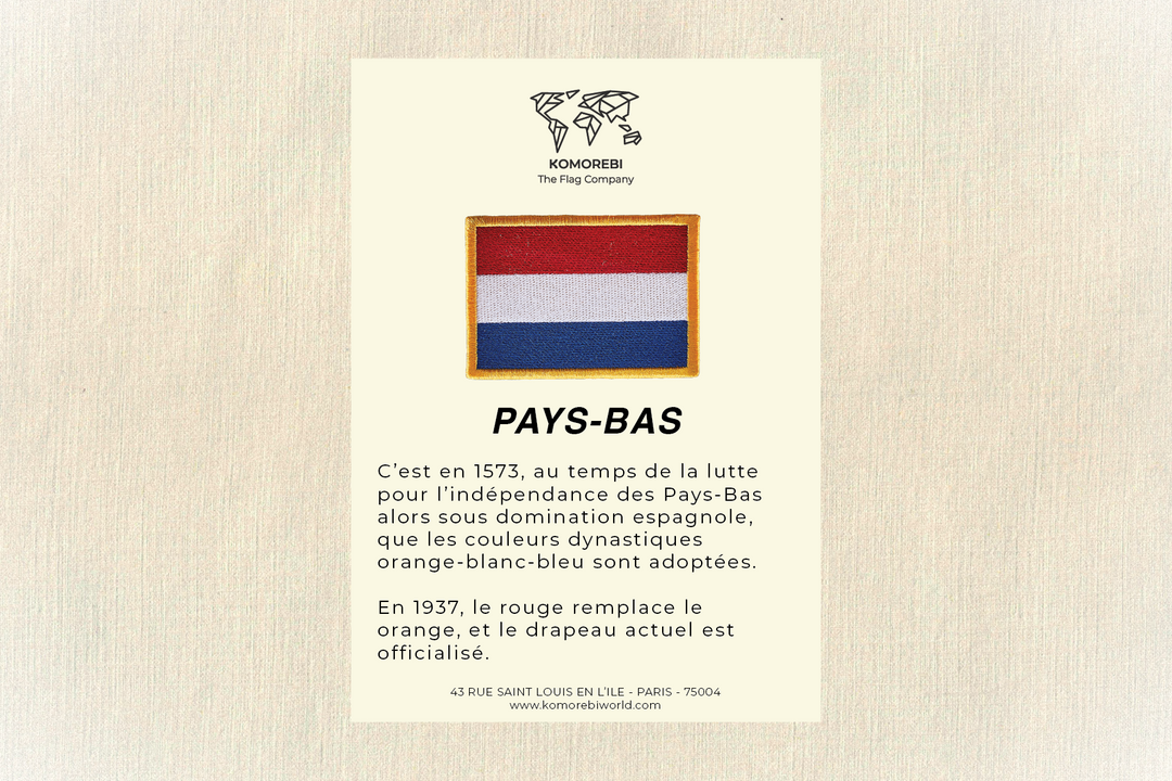 Pays Bas - Drapeau Brodé