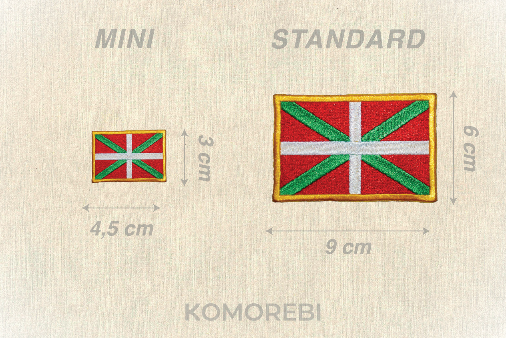 Basque Flag Grey Scale Embroidered Pays Basque Flag · Komorebi Paris