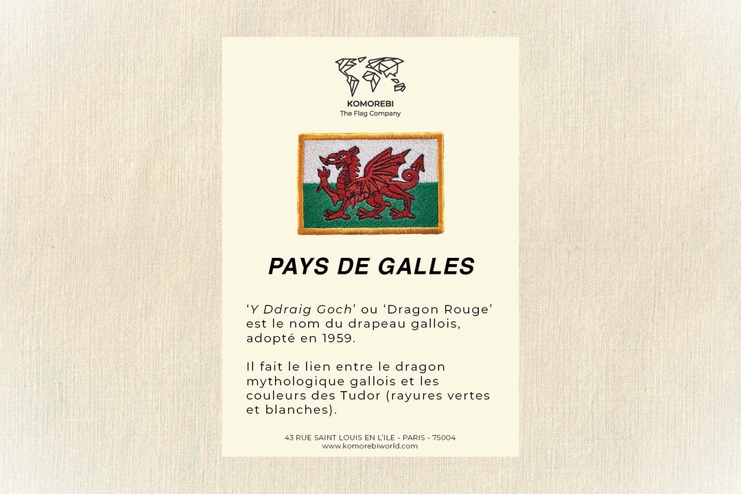 Wales - Embroidered Flag