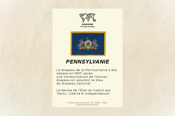 Pennsylvanie - Gesticktes Flagge