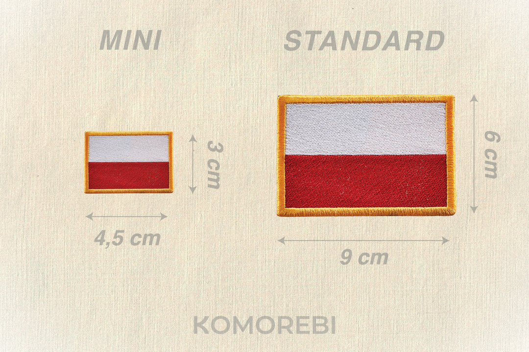 Pologne - Drapeau Brodé