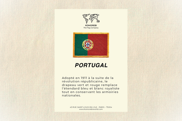 Portugal - Embroidered Flag