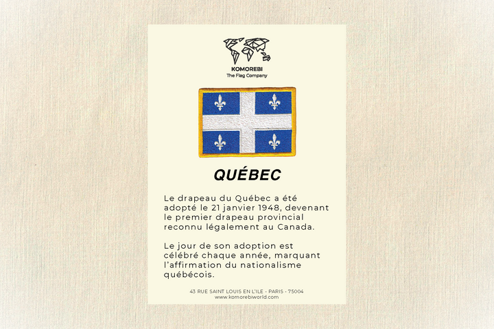 Québec - Drapeau Brodé
