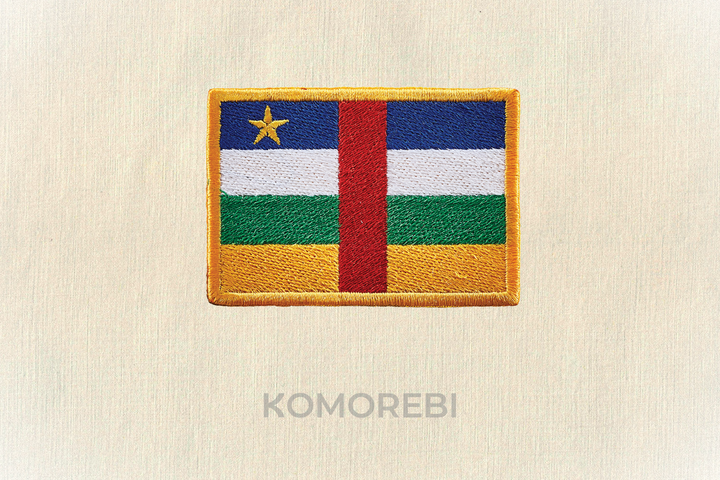 Republik Zentralafrikanisches - bestickte Flagge