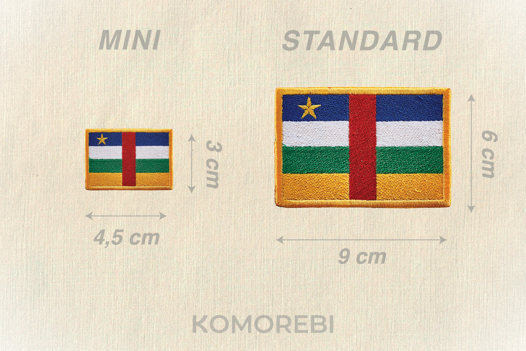 Republik Zentralafrikanisches - bestickte Flagge