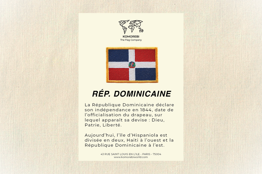 République Dominicaine - Drapeau Brodé