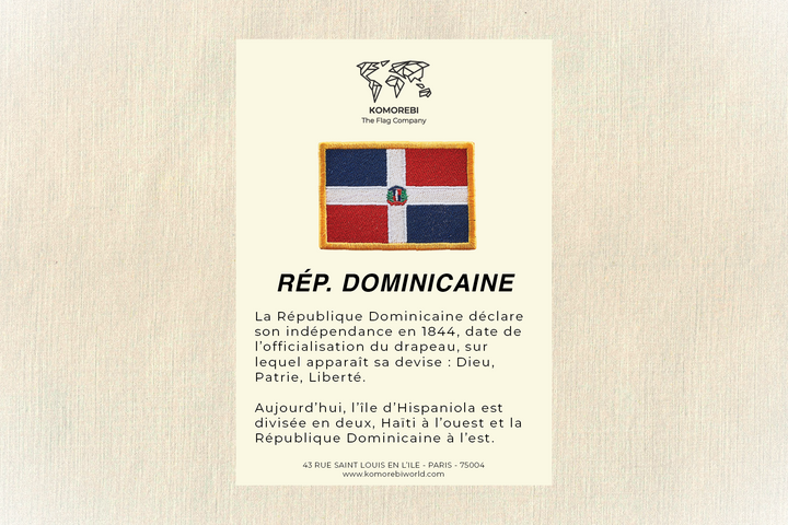 République Dominicaine - Drapeau Brodé
