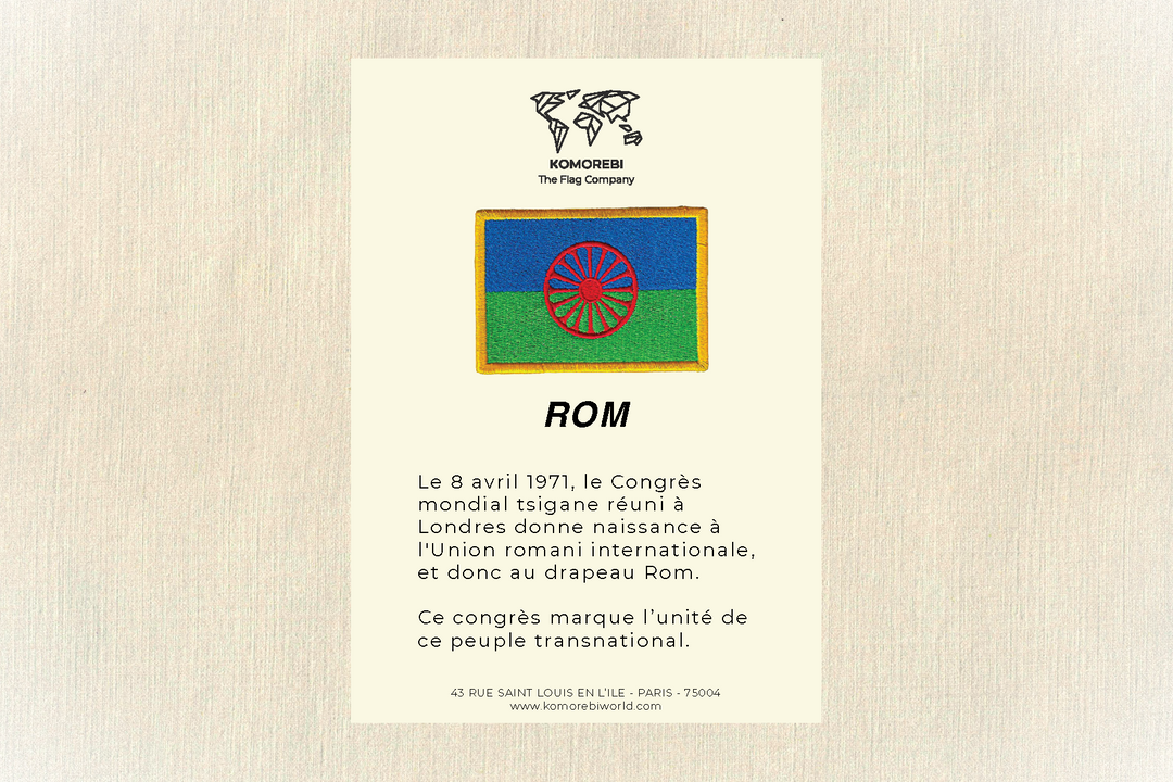 Rom - Drapeau Brodé