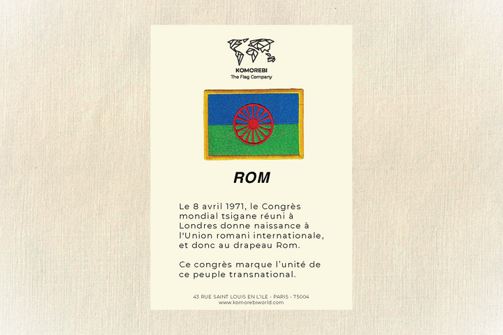 Rom - Drapeau Brodé