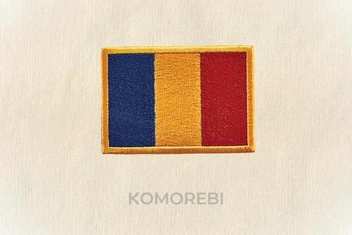 Roumanie - Drapeau Brodé