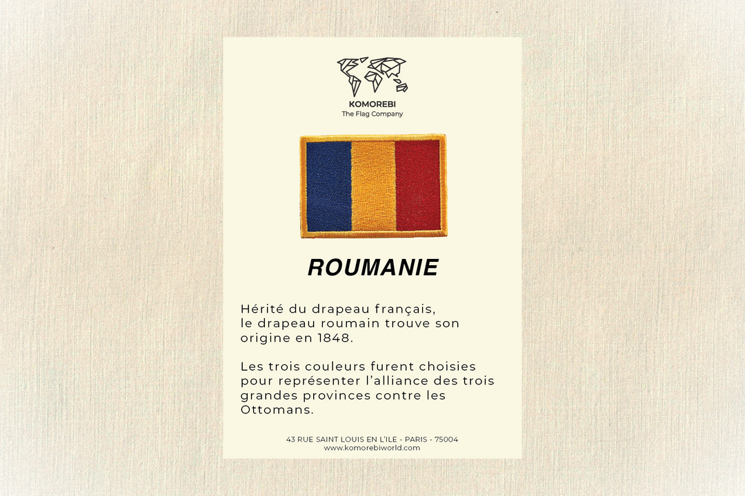 Roumanie - Drapeau Brodé