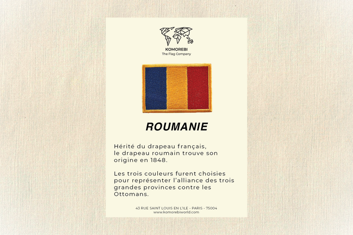 Roumanie - Drapeau Brodé