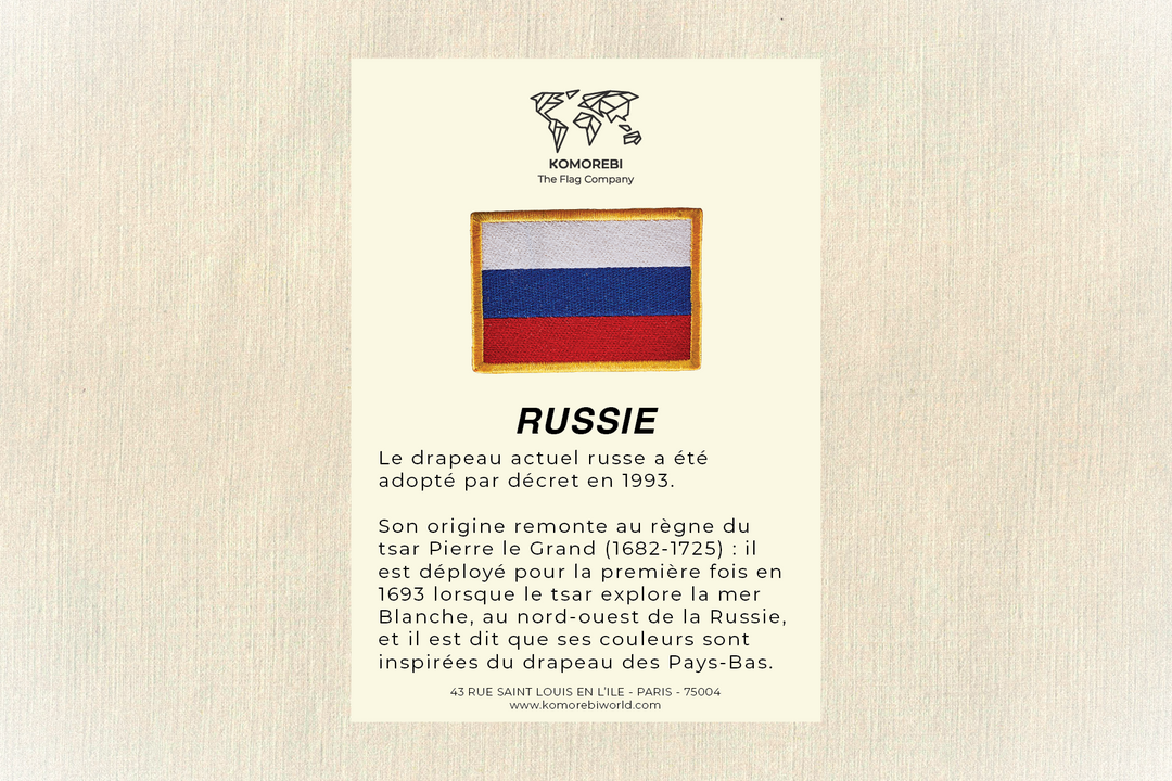 Russie - Drapeau Brodé