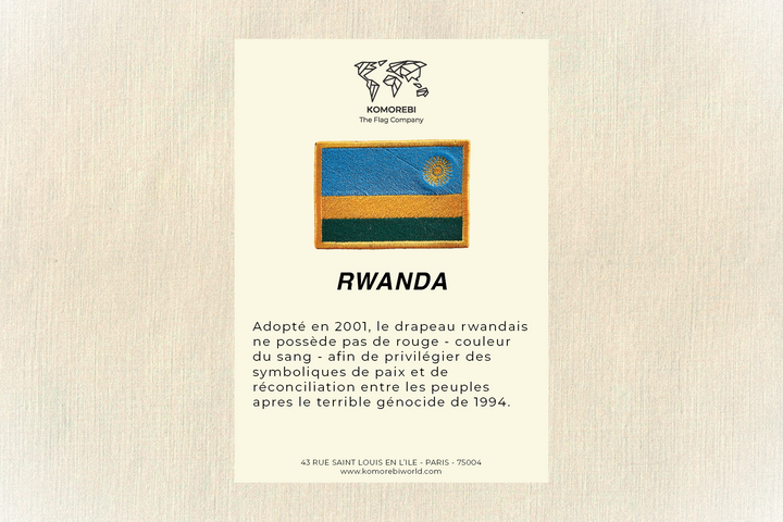 Rwanda - Drapeau Brodé