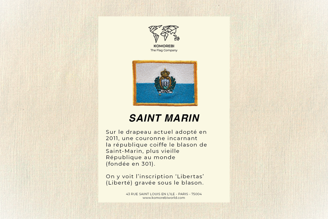 San Marino - Embroidered Flag