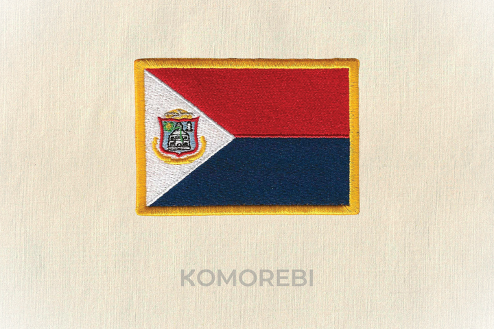 Sint Maarten (Pays-Bas) - Drapeau Brodé