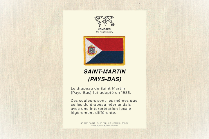 Sint Maarten (Pays-Bas) - Drapeau Brodé