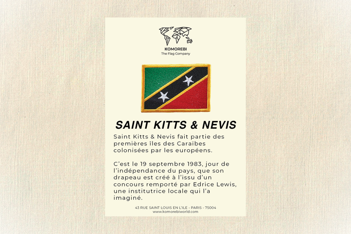 Saint Kitts & Nevis  - Drapeau Brodé