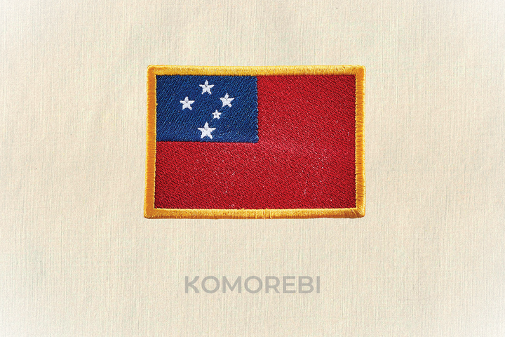 Samoa - Drapeau Brodé
