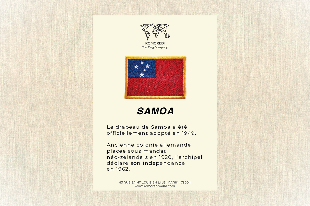 Samoa - Drapeau Brodé
