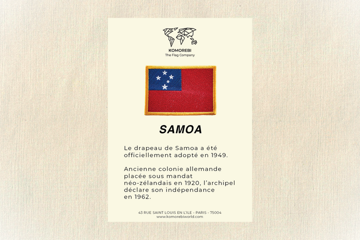 Samoa - Drapeau Brodé